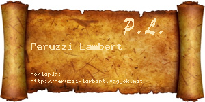 Peruzzi Lambert névjegykártya